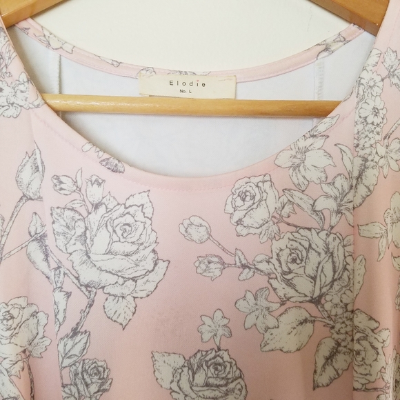 ModCloth Pink Floral Cocktail Dress Size Large - Picture 2 of 4